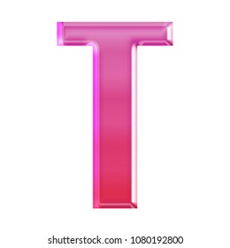 One Letter Pink Alphabet Set Isolated Stock Illustration 351632195