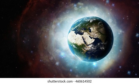 Planet Earth Ring Particles Gas Space Stock Photo (edit Now) 1872766447 