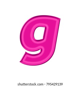 Pink Number 9 Isolated On White Stock Illustration 449703862