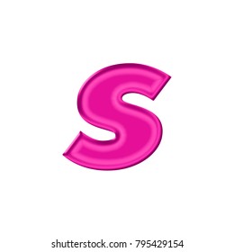 Cute Angelic Pink Letter S Lowercase Stock Illustration 620968568 ...