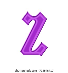 Shiny Plastic Purple Lowercase Small Letter Stock Illustration ...