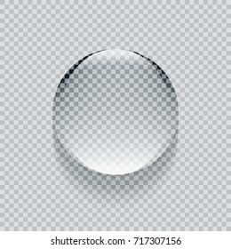 Shiny Realistic Transparent Round Water Drop