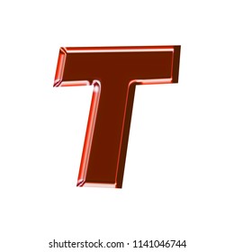 Shiny Red Glass Letter T 3d Stock Illustration 1141046744 | Shutterstock