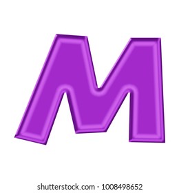 Glowing Neon Pink Purple Letter M Stock Illustration 1117047995