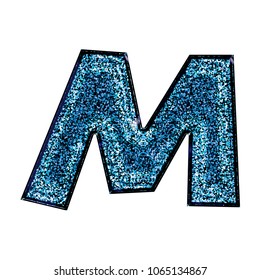 Shiny Sparkling Blue Glitter Letter N Stock Illustration 1065134831 ...