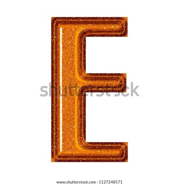 Shiny Sparkling Plastic Orange Letter E Stock Illustration 1127248571 ...