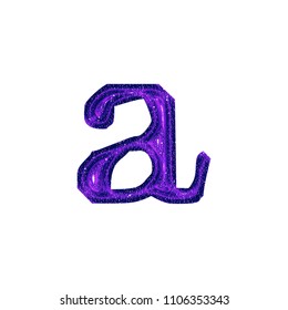 Shiny Sparkling Plastic Purple Letter Lowercase Stock Illustration ...