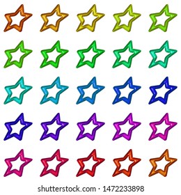 Shiny Sparkling Plastic Sheared Rounded Star Stock Illustration ...