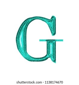 Teal Color Wooden Letter G 3d Stock Illustration 1233980173