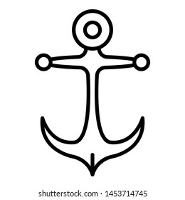 Ship Anchor Icon Outline Ship Anchor Stock Illustration 1453714745 ...