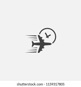 Ship By Air Base Icon. Simple Sign Illustration. Ship By Air Symbol Design From Delivery Series. Can Be Used For Web, Print And Mobile