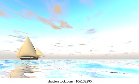 ship in the ocean