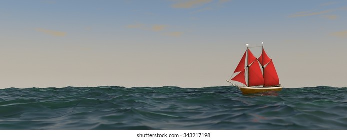 ship in the ocean