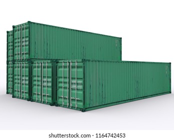 Shipping Container 3d Rendering Stock Illustration 1164742453 ...