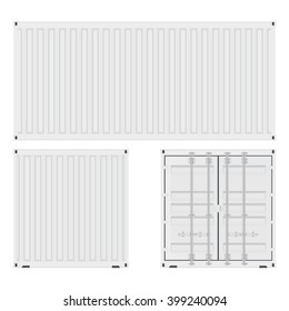 Shipping Container.   Illustration Isolated On White Background. Raster Version