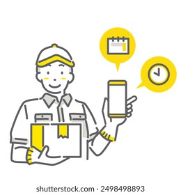 shipping service workers, simple and friendly illustration - Powered by Shutterstock