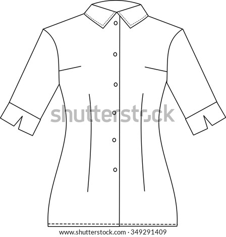 Shirt Blouse Women Top Clothes Garment Stock Illustration 349291409