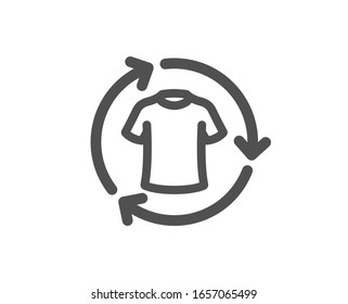 Shirt Sign. Change Clothes Icon. Clothing T-shirt Symbol. Classic Flat Style. Simple Change Clothes Icon.