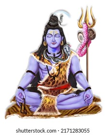 Shiva Supreme God Who Creates Protects Stock Illustration 2171283055 ...