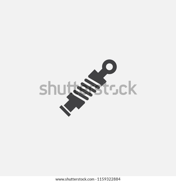 shock absorber base icon. Simple sign\
illustration. shock absorber symbol design from Car service series.\
Can be used for web, print and\
mobile