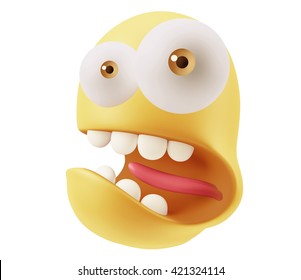 Happy Funny Emoticon Character Face Expression Stock Illustration ...