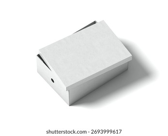Shoe Box 3D Render Isolated White for Mockup 3