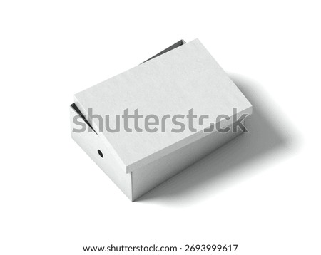 Shoe Box 3D Render Isolated White for Mockup 3