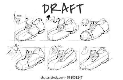 Shoe Design Drawing Images, Stock 
