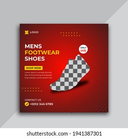 shoes sale social media post template design  - Powered by Shutterstock