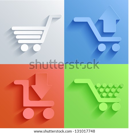 shooping icon set backgrounds