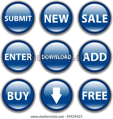 Shop button icon blue