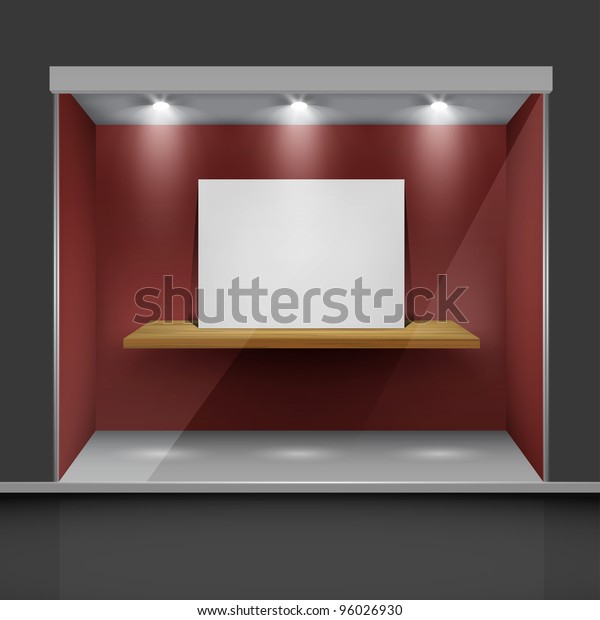 Shop Glass Windows Open Doors Front Stock Illustration 96026930