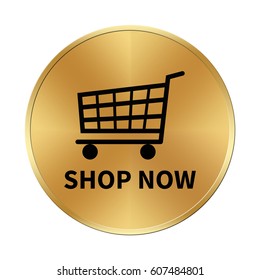 Shop Now Icon. Internet Button.3d Illustration.