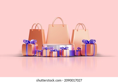 shopping 3d design premium image