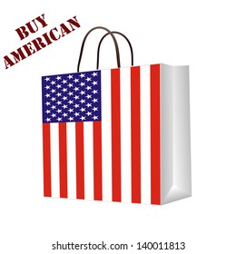 Shopping Bag Symbolizing Patriotic 