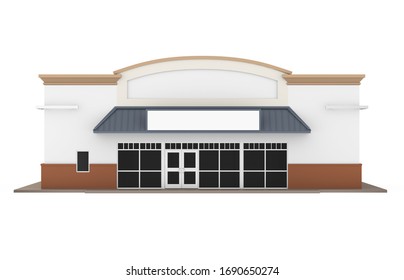 Shopping Building Icon Isolated. 3D rendering