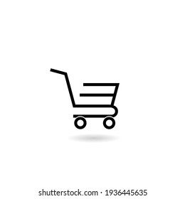 Shopping Cart icon with shadow