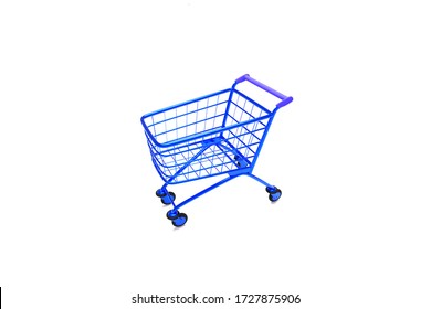 Shopping Cart Isolated On White Background. 3D Illustration