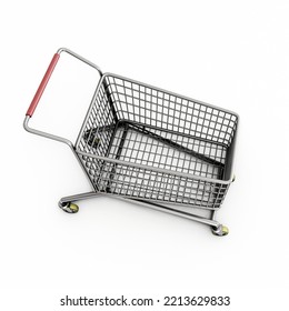 Shopping Kart Isolated On White Background 3d Illustration