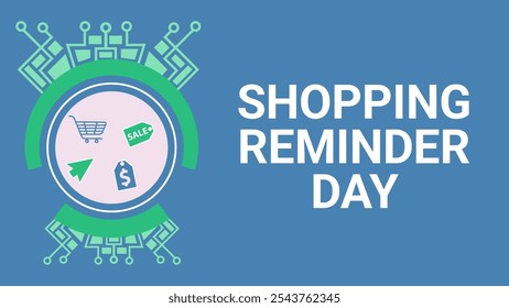 Shopping Reminder Day horizontal business banner for National holiday - Powered by Shutterstock