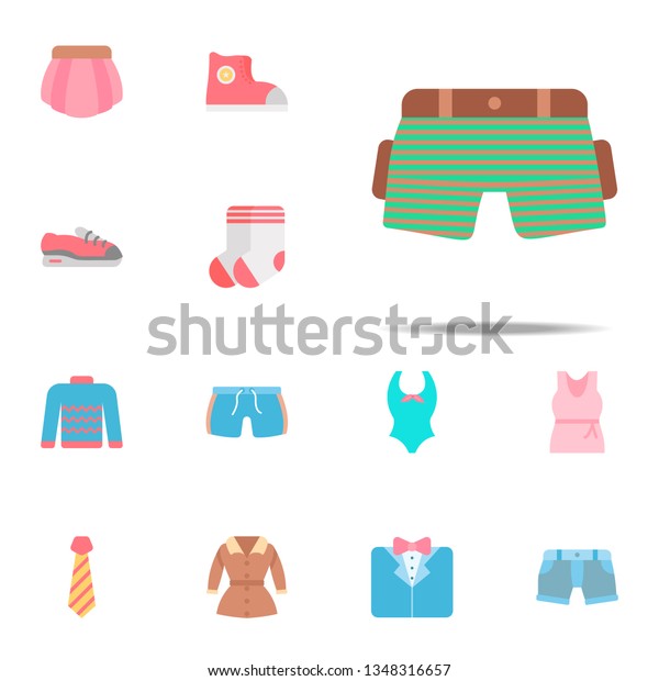 Short color icon. Clothes icons universal set for\
web and mobile