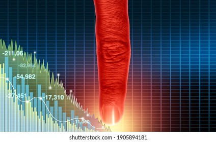 Short Selling And Shorting A Stock Or Market Manipulation And As An Economic And Financial Concept As An Investor Betting On An Investment To Go Down In A 3D Illustration Style.