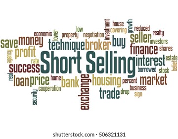 Short Selling Word Cloud Concept On Stock Illustration 506321131