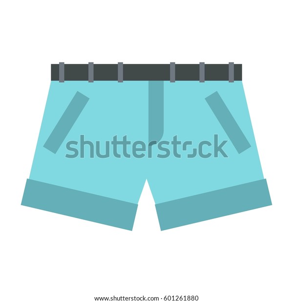Shorts icon in flat style isolated on white\
background \
illustration