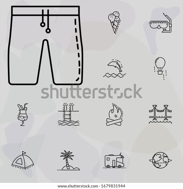 shorts icon. summer holiday and Travel icons\
universal set for web and\
mobile
