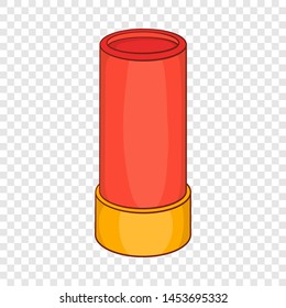 Shotgun Shell Icon In Cartoon Style On A Background For Any Web Design