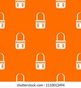 Shoulder bag pattern repeat seamless in orange color for any design. geometric illustration