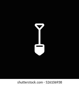 Shovel Icon, On White Background
