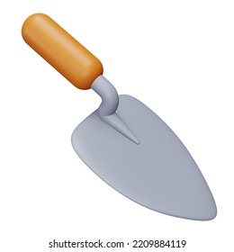 Shovel Small 3d Rendering Isometric Icon.