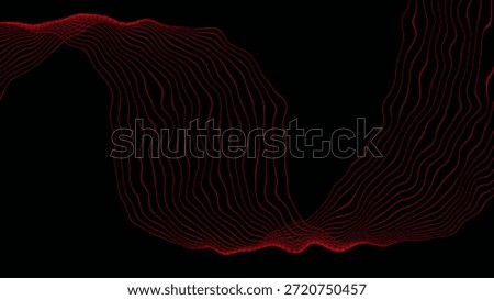 With showing abstract red wave pattern with smooth flowing lines creating a dynamic and textured on a dark background. resolution use.